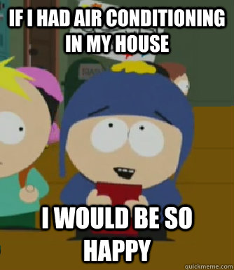 If I had air conditioning in my house I would be so happy - If I had air conditioning in my house I would be so happy  Craig - I would be so happy