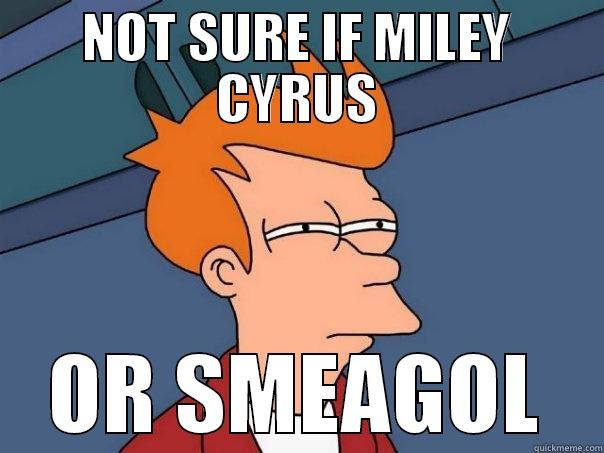 NOT SURE IF MILEY CYRUS OR SMEAGOL Futurama Fry