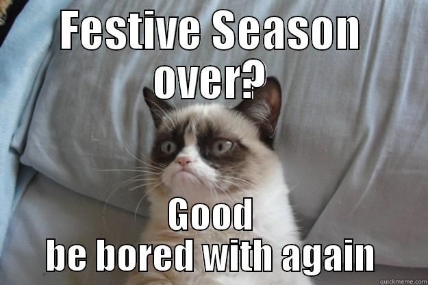 FESTIVE SEASON OVER? GOOD BE BORED WITH AGAIN Grumpy Cat