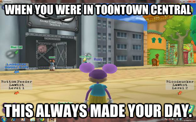 When you were in Toontown Central This always made your day.  Toontown Central Chaos