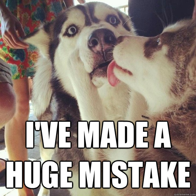  I've made a huge mistake -  I've made a huge mistake  Relationship Dog