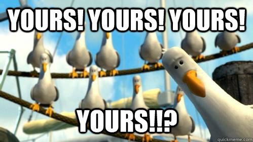 YOURS! YOURS! YOURS! YOURS!!?  Finding Nemo Seagulls