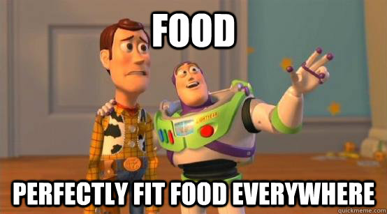 Food perfectly fit food everywhere   Buzz Glitter