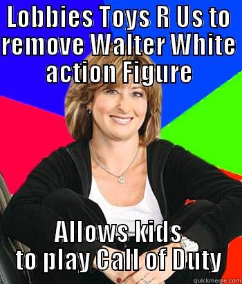 LOBBIES TOYS R US TO REMOVE WALTER WHITE ACTION FIGURE ALLOWS KIDS TO PLAY CALL OF DUTY Sheltering Suburban Mom