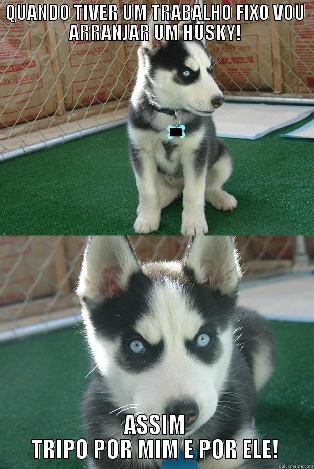 QUANDO TIVER UM TRABALHO FIXO VOU ARRANJAR UM HUSKY! ASSIM TRIPO POR MIM E POR ELE! Insanity puppy