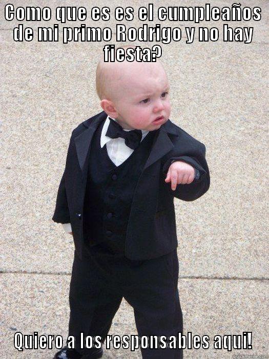 COMO QUE ES ES EL CUMPLEAÑOS DE MI PRIMO RODRIGO Y NO HAY FIESTA? QUIERO A LOS RESPONSABLES AQUI! Baby Godfather
