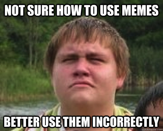 Not sure how to use memes Better use them incorrectly  Meme misusing Scruffy