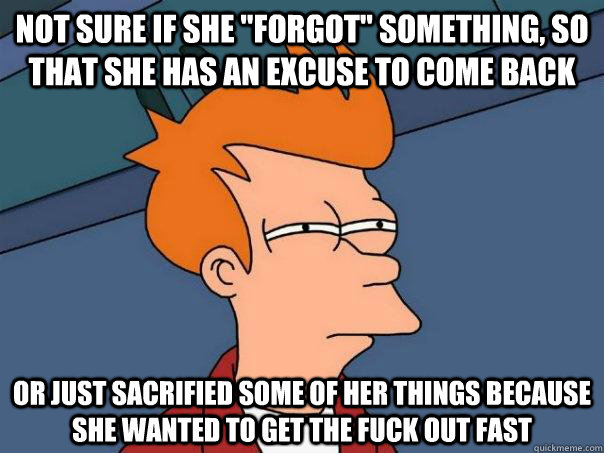 Not sure if she 