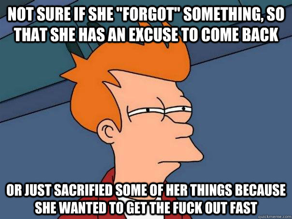 Not sure if she 