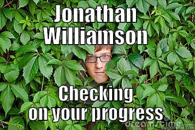 JONATHAN WILLIAMSON CHECKING ON YOUR PROGRESS Misc