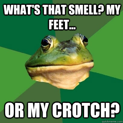 What's that smell? My feet... Or my crotch?  Foul Bachelor Frog