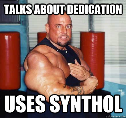 Talks about dedication uses synthol  Overly Enthusiastic Muscle Man