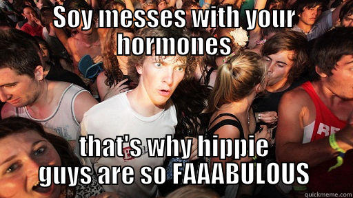 SOY MESSES WITH YOUR HORMONES THAT'S WHY HIPPIE GUYS ARE SO FAAABULOUS Sudden Clarity Clarence