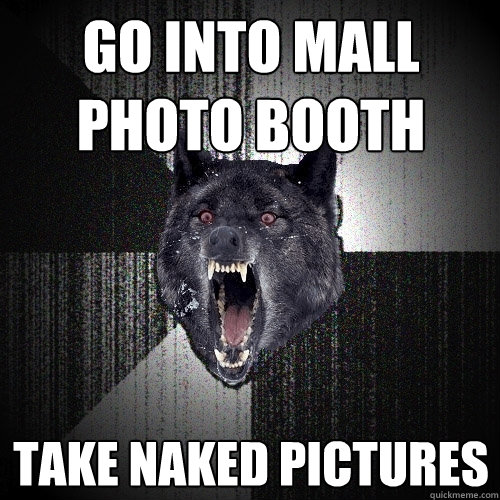 GO INTO MALL PHOTO BOOTH TAKE NAKED PICTURES  Insanity Wolf