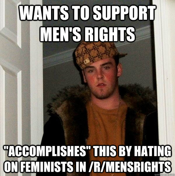 wants to support men's rights 