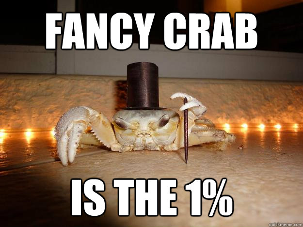 Fancy Crab Is The 1%  Fancy Crab