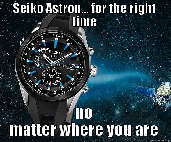 SEIKO ASTRON... FOR THE RIGHT TIME NO MATTER WHERE YOU ARE Misc