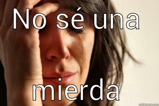NO SÉ UNA MIERDA First World Problems