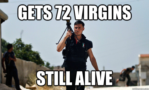 Gets 72 virgins still alive  Ridiculously Photogenic Syrian Rebel Fighter