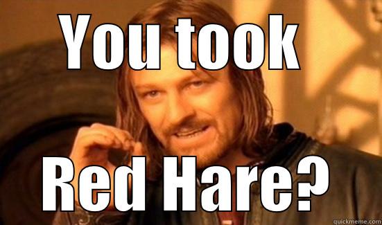 YOU TOOK  RED HARE? Boromir