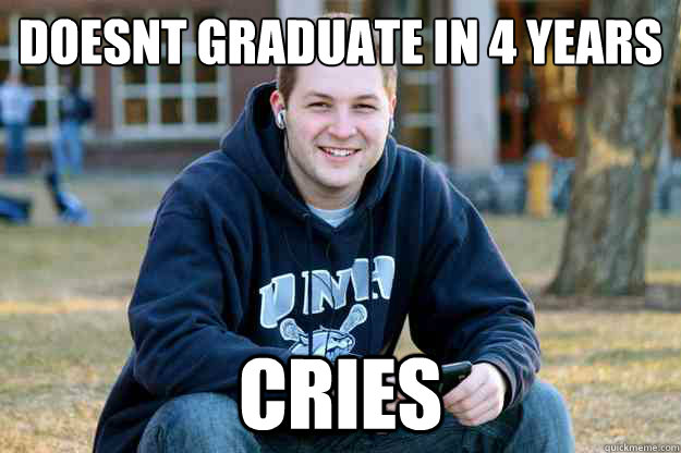 doesnt graduate in 4 years cries  Successful College Senior