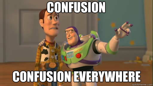 Confusion Confusion everywhere  Everywhere