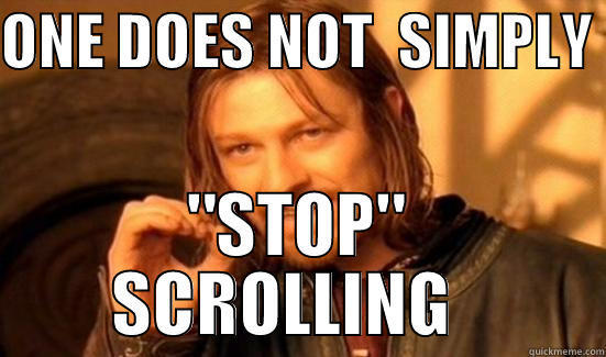 ONE DOES NOT  SIMPLY  