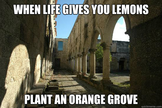 when life gives you lemons plant an orange grove  