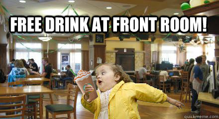 Free drink at Front Room!  Chubby Bubbles Girl At Front Room