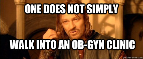 One does not simply walk into an Ob-gyn clinic  One Does Not Simply