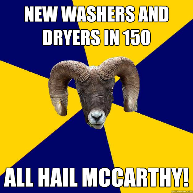 New Washers and dryers in 150 ALL HAIL MCCARTHY!  Suffolk Kid Ram