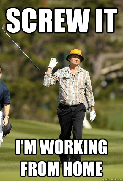 Screw It I'm working from home  Bill Murray