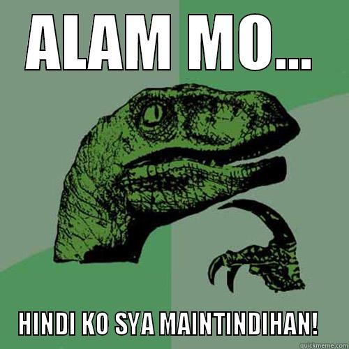 ALAM MO... HINDI KO SYA MAINTINDIHAN!   Philosoraptor