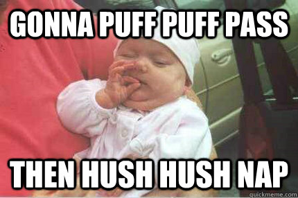 Gonna Puff Puff Pass Then Hush Hush Nap  