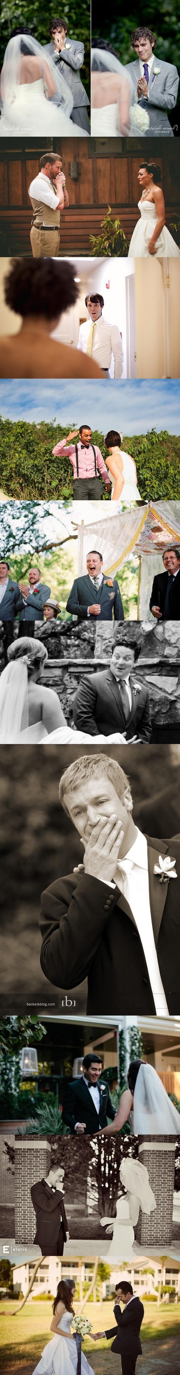 Men's Reactions To Their Brides On Their Wedding Day. -   Misc
