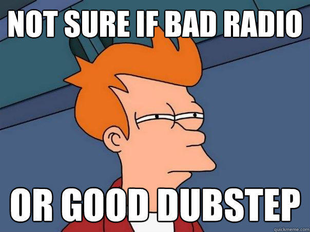 not sure if bad radio or good dubstep - not sure if bad radio or good dubstep  Futurama Fry