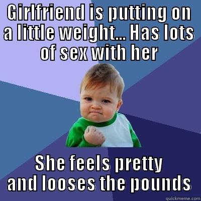 GIRLFRIEND IS PUTTING ON A LITTLE WEIGHT... HAS LOTS OF SEX WITH HER SHE FEELS PRETTY AND LOOSES THE POUNDS Success Kid