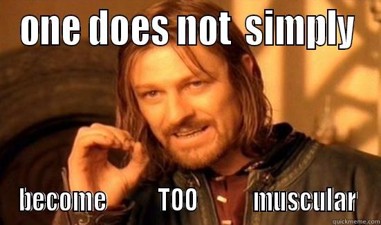 ONE DOES NOT  SIMPLY BECOME          TOO           MUSCULAR Boromir