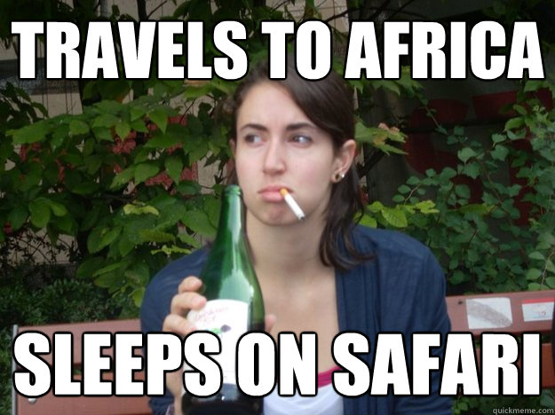 TRAVELS TO AFRICA SLEEPS ON SAFARI  Study Abroad Bitch
