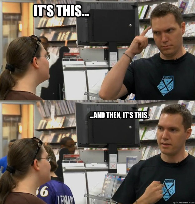 It's this... ...and then, it's this.  