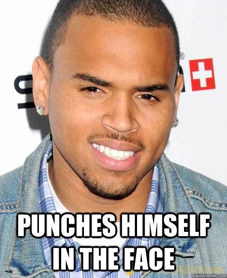  Punches himself in the face  Good Guy Chris Brown