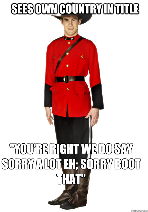 Sees own country in title 