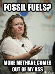 fossil fuels? more methane comes out of my ass  Scumbag Gina Rinehart
