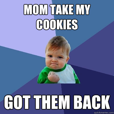 Mom Take My Cookies Got Them Back  Success Kid