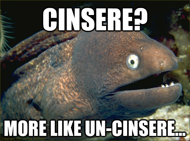 CINSERE? MORE LIKE UN-CINSERE...  Bad Joke Eel