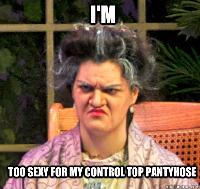 Too Sexy for my control top pantyhose I'm - Too Sexy for my control top pantyhose I'm  Bitchy Old Lady