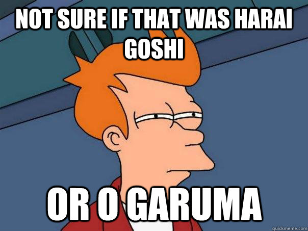 Not sure if that was Harai Goshi Or O Garuma  Futurama Fry