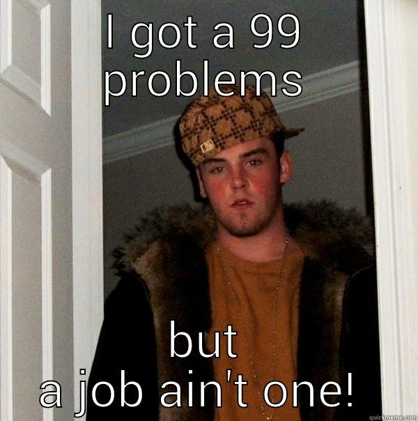 balling hard - I GOT A 99 PROBLEMS BUT A JOB AIN'T ONE!  Scumbag Steve