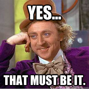 yes... that must be it.  Creepy Wonka