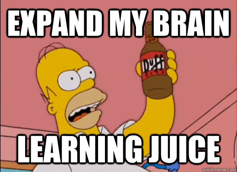 EXPAND MY BRAIN LEARNING JUICE  Homers Learning Juice